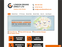 Tablet Screenshot of londondrainsdirect.com